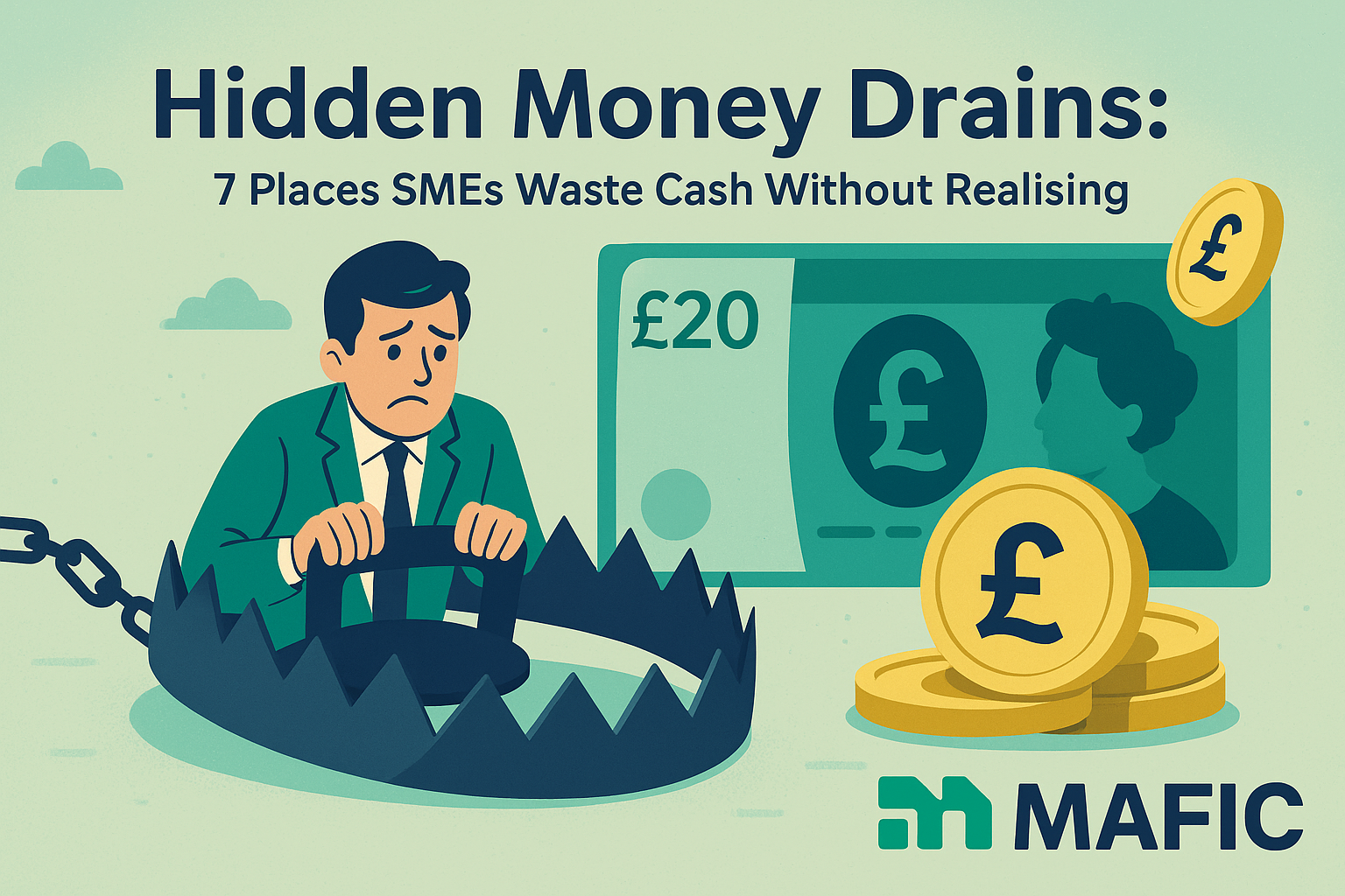 Business financial analysis showing hidden money drains and cash waste opportunities for SMEs